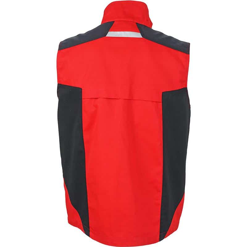 Bodywarmer workwear rouge noir Dos JN822