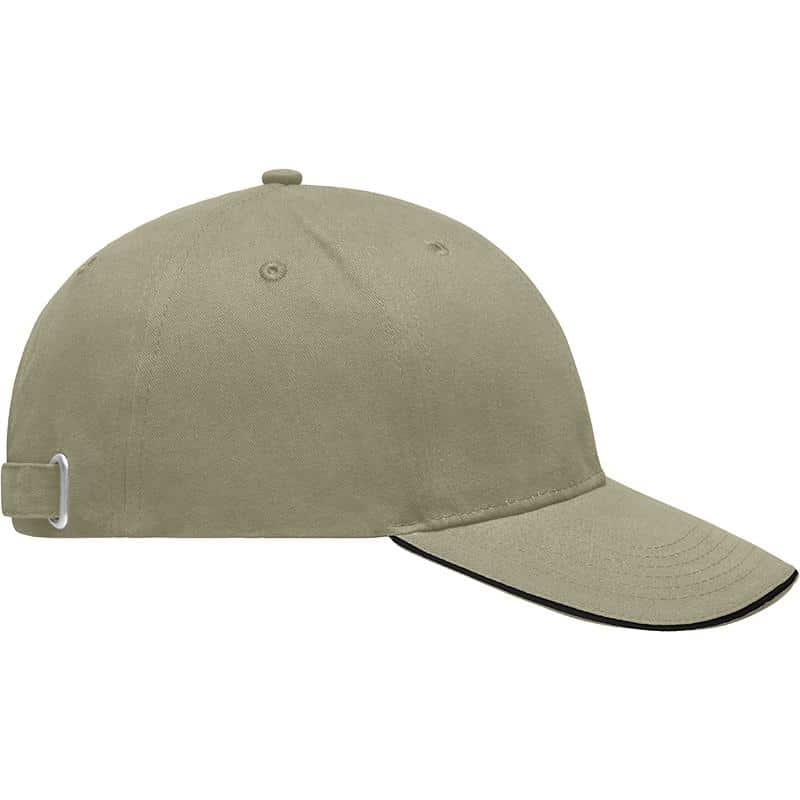 Casquette Sandwich beige noir Droite MB6541